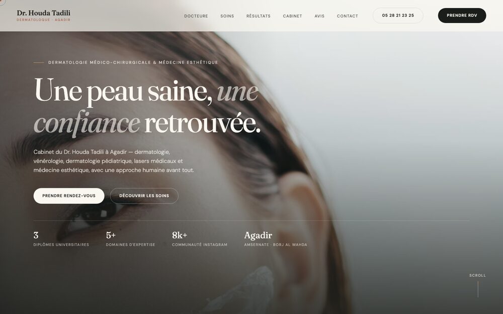 Dr. Houda Tadili — website homepage