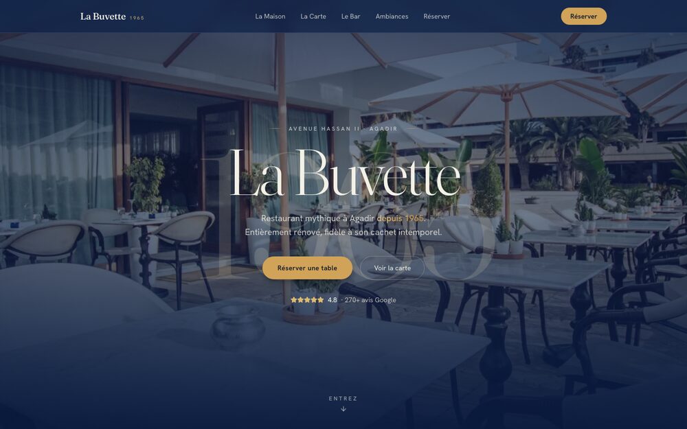 La Buvette — website homepage